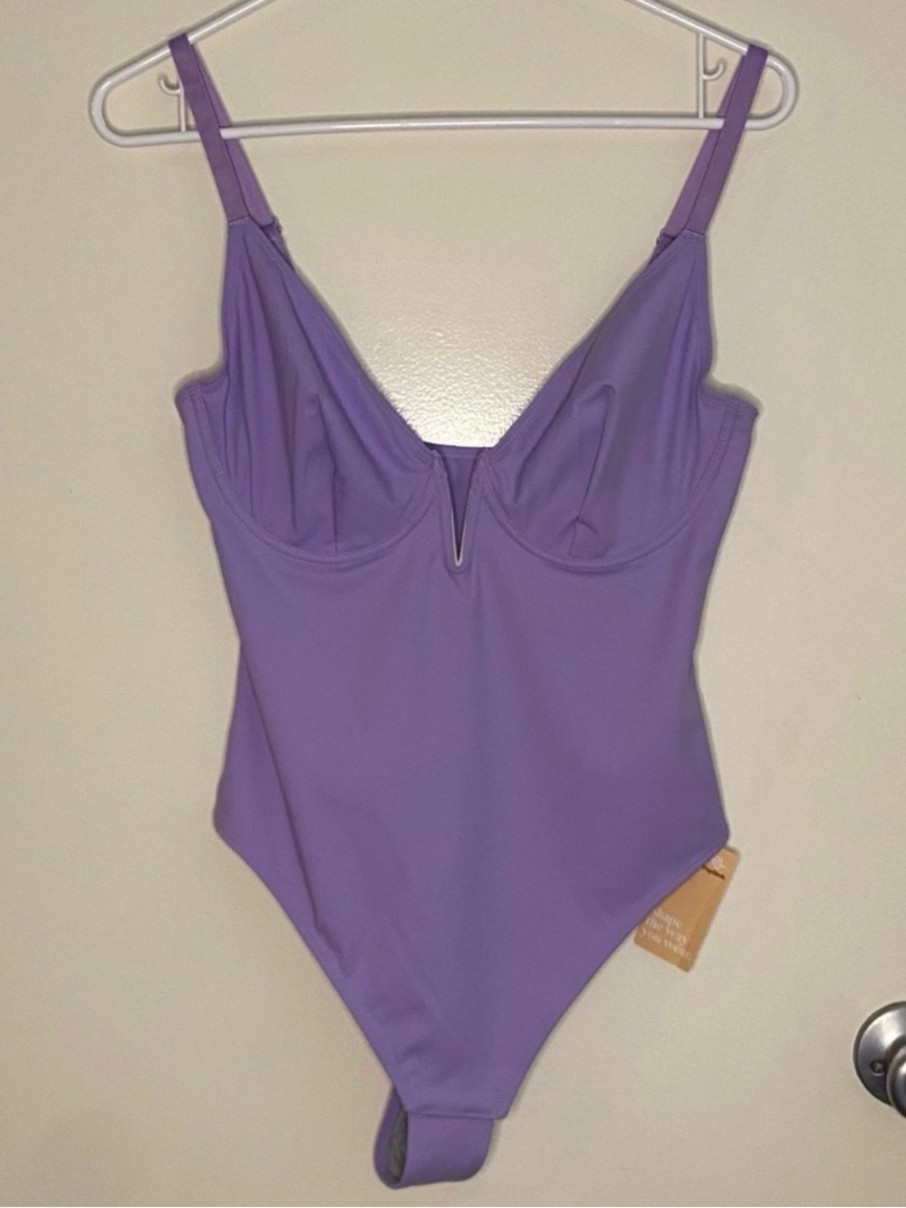 Popilush Deep V Neck Thong Shapewear, M